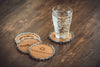 Your logo will stand out on these unique, eye-catching coasters