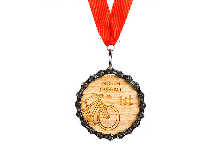 Large Engraved Bamboo Medals - we laser engrave your logo on sustainable bamboo