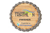 Resource Revival Bike Chain Coaster with print on bamboo