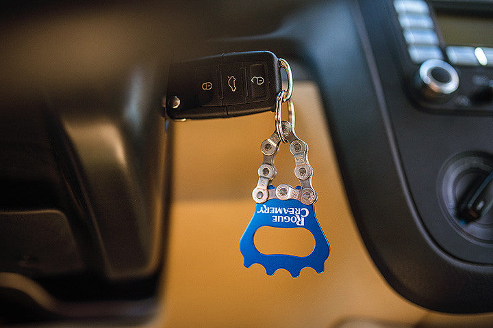 Converts to a keychain after the ride and will be reused for years