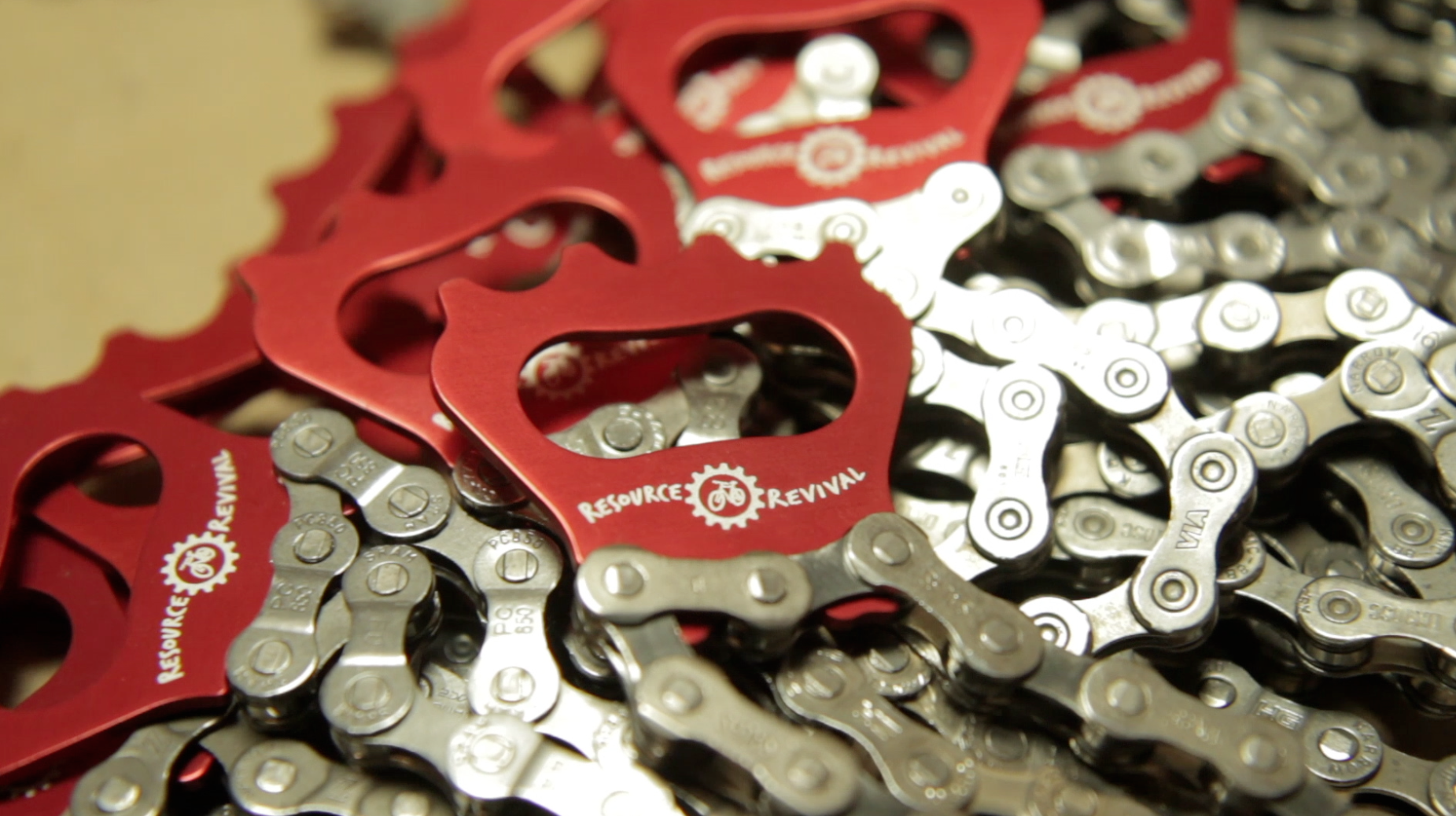 Bike Chain Custom Engraving Bottle Opener Eco Promotional Item Resource Revival